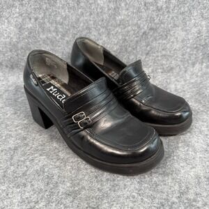 VTG 90s Mudd Welt Loafer Shoe 8M Chunky Platform Block Heel Square Toe Y2K